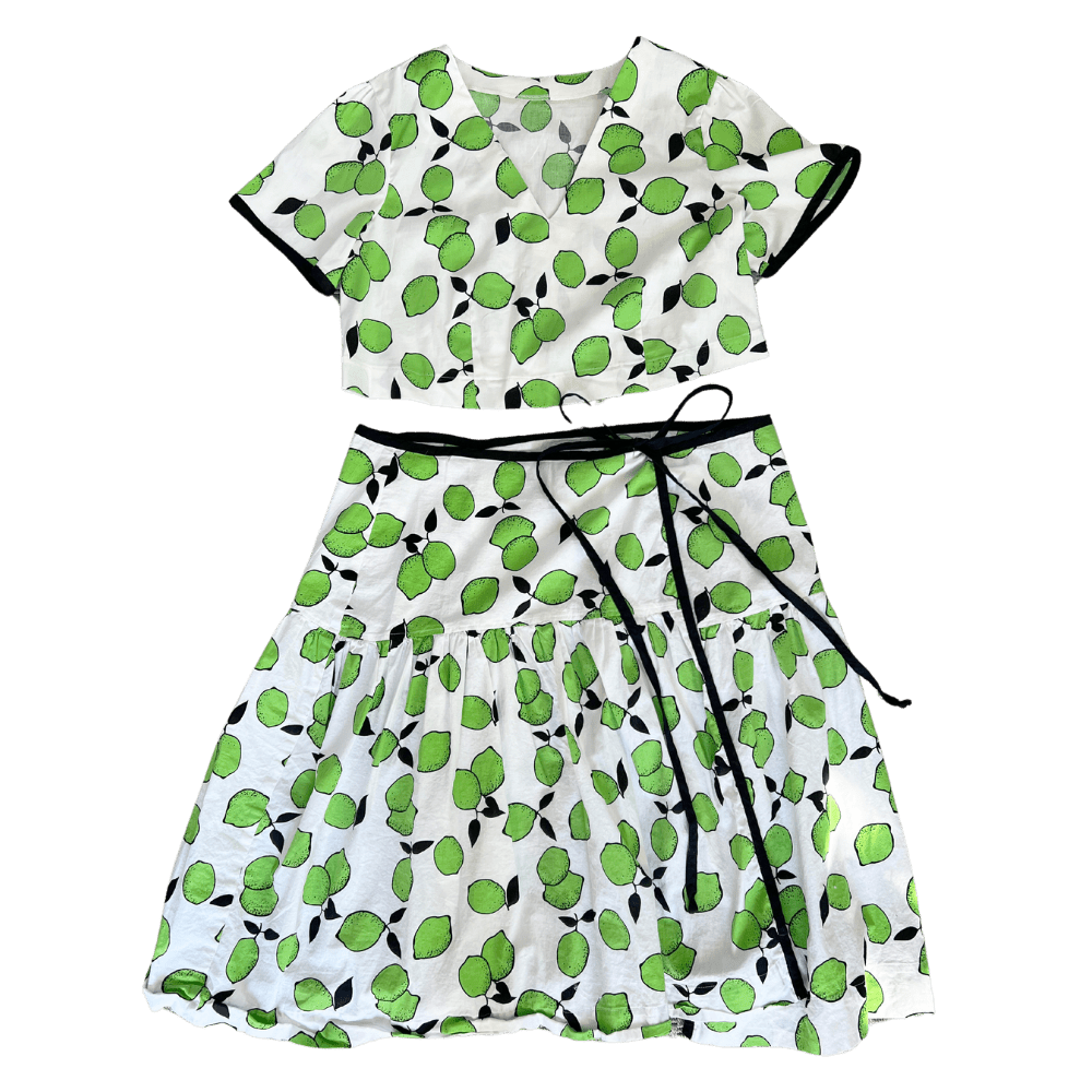 Couture d’été aux agrumes ! -Couture quotidienne 5 Lime Top and Skirt